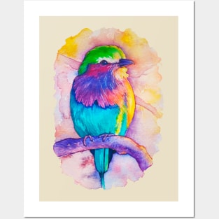 The watercolor bird Posters and Art